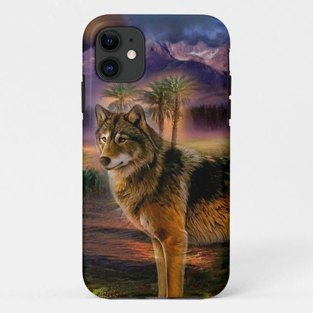 Wolf hunting in mountain Case-Mate iPhone case (Back)