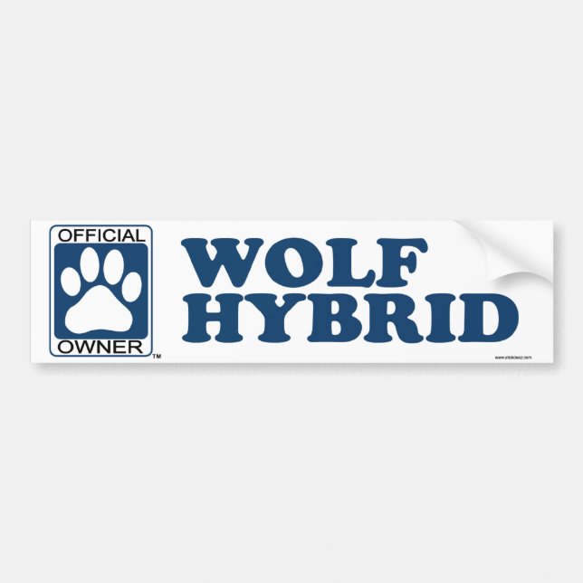 WOLF HYBRID_blue Bumper Sticker (Front)