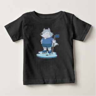 Wolf Ice hockey Ice hockey stick Baby T-Shirt
