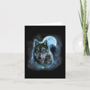 Wolf Icy Moon Galaxy Hunting Ground Grey Wolves Fo Card