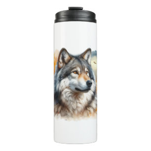 Wolf in Autumn Colours: Nature’s Beauty Unleashed Thermal Tumbler