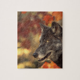 Wolf in Autumn Jigsaw Puzzle