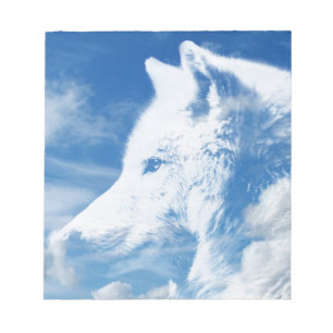 Wolf In Clouds Notepad