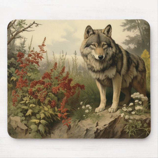 Wolf In Glen Mousepad (Front)