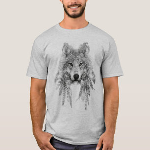 Wolf In Indigenous Apparel T-shirt