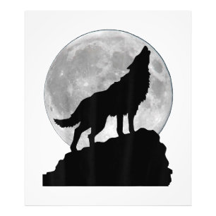 Wolf in moon light T Shirt - Cool full dog pup how Photo Print
