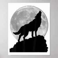 Wolf in moon light T Shirt - Cool full dog pup how