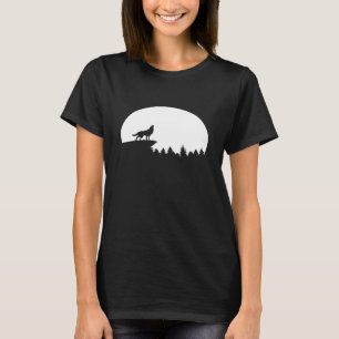 Wolf In Nature Moon T Cool Camping  For Campers T-Shirt