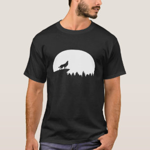 Wolf In Nature Moon T Cool Camping  For Campers T-Shirt