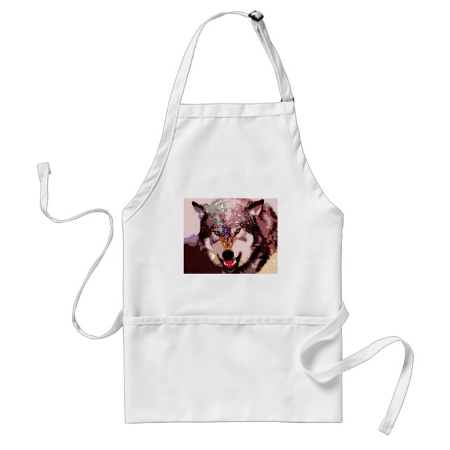 Wolf in Snow Standard Apron (Front)