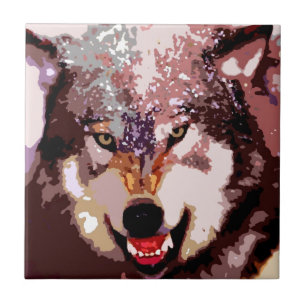 Wolf in Snow Tile