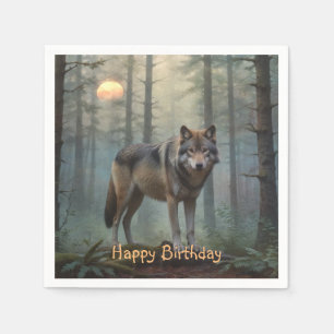 Wolf in the Forest Napkin