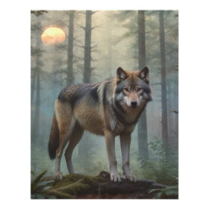 Wolf in the Forest Photo Print