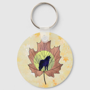wolf in the maple leaf keychain