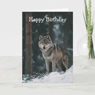 Wolf in Winter Card