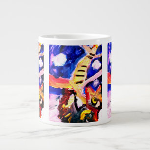 Wolf in winter large coffee mug