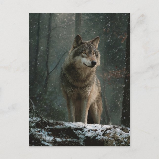 Wolf in Winter Postcard (Front)