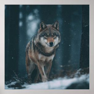 Wolf in Winter Poster