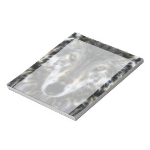 Wolf Inspirational graphic Portrait Notepad