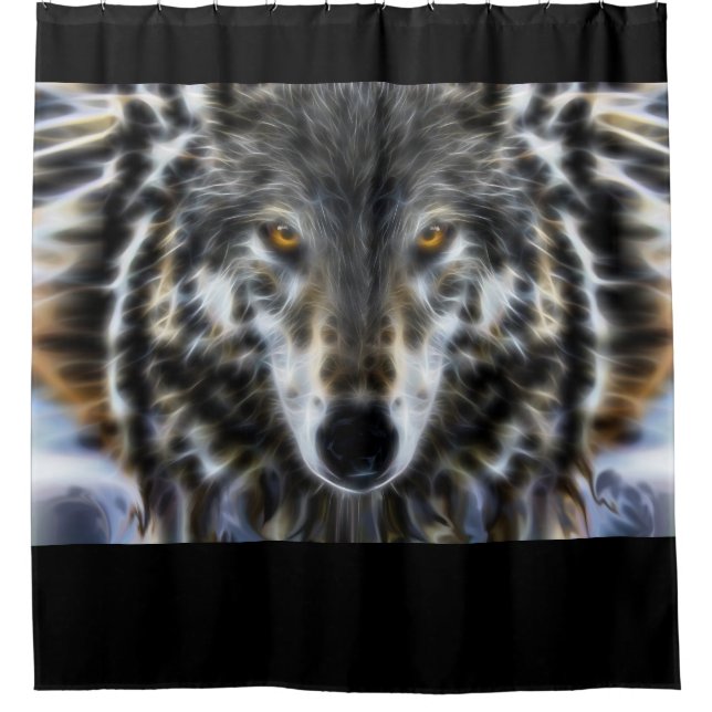 Wolf Inspirational Portrait in decor (Front)