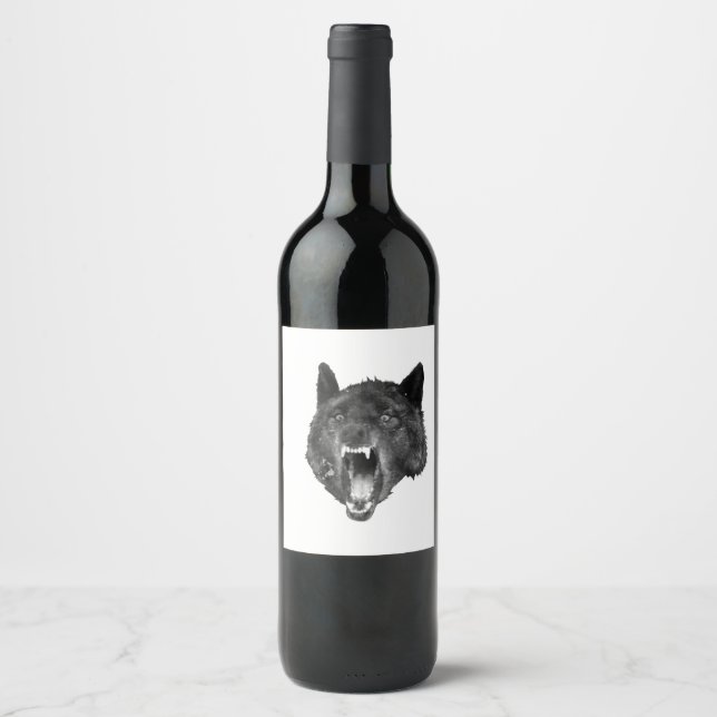 wolf it down wine bottle label (Front)