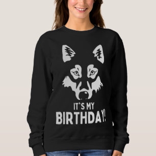 Wolf It's My Birthday Boys Girls Kids Birthday Sweatshirt