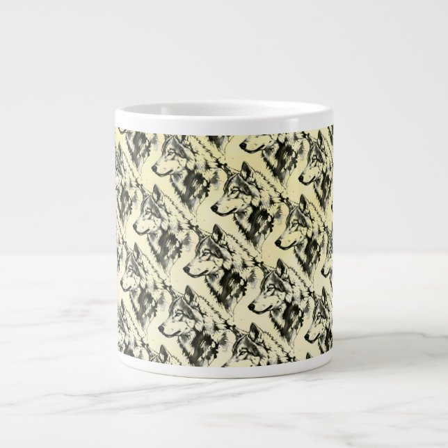 Wolf Large Coffee Mug (Front)