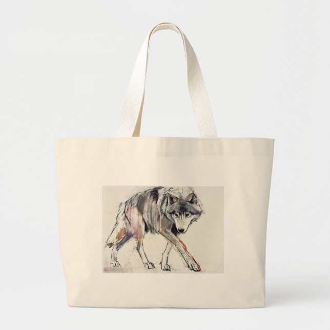 Wolf Large Tote Bag (Front)