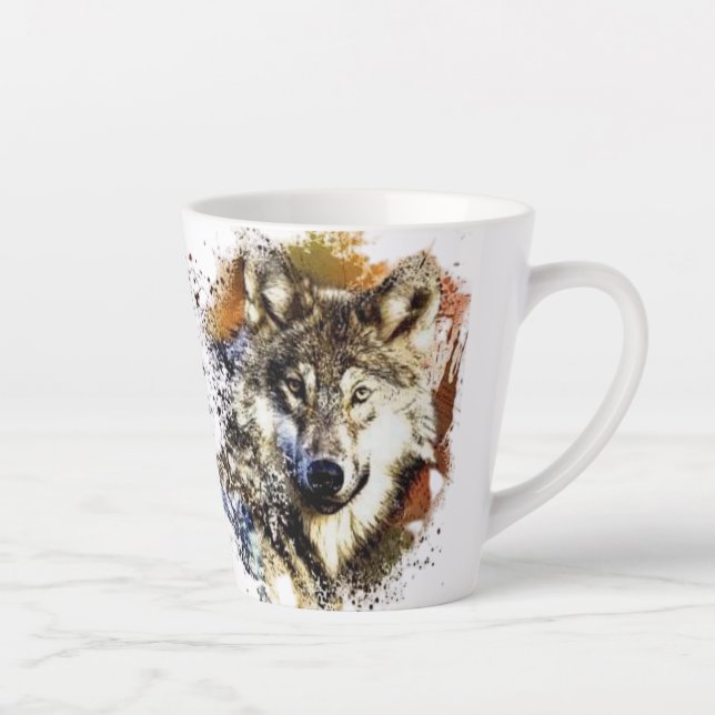 Wolf   latte mug (Right)