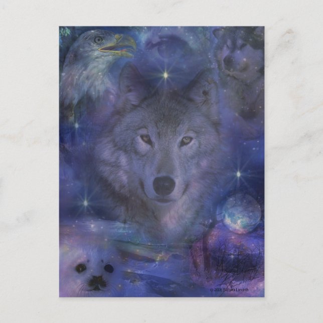 Wolf - Leader of the Pack Postcard (Front)