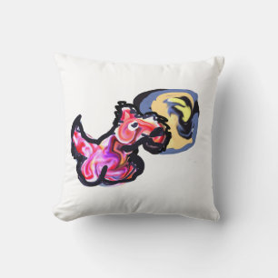 Wolf light moon  throw pillow