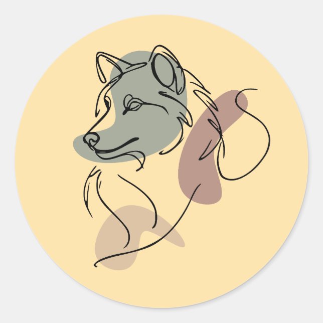 Wolf Lin Art  Classic Round Sticker (Front)