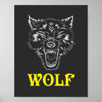 Wolf Logo Sign and Symbol Poster