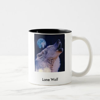 wolf, Lone Wolf Two-Tone Coffee Mug