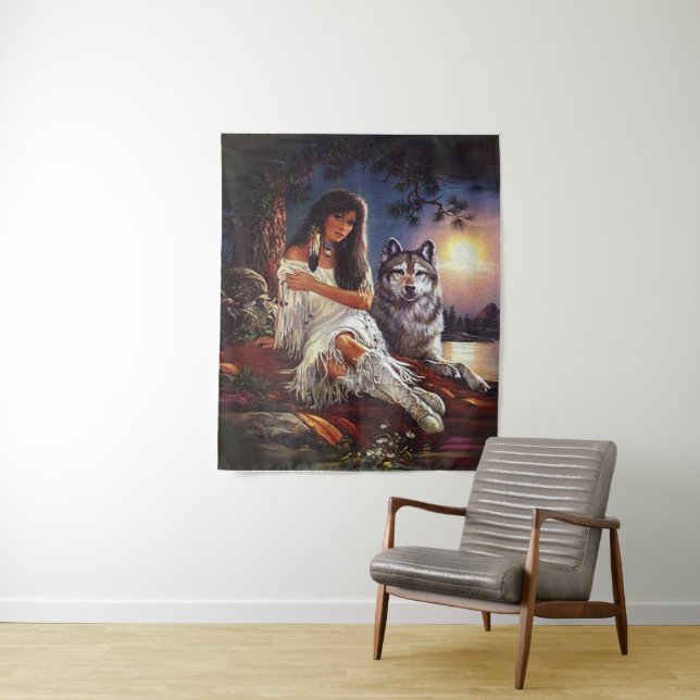 wolf Look Tapestry (In Situ)