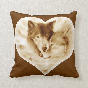 Wolf Love Throw Pillow