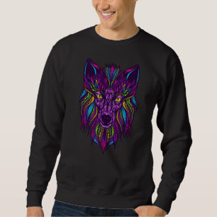 Wolf  Love Wolves Tribal Tattoo Wolf Sweatshirt