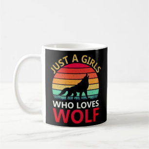 Wolf Lover, Just a Girl Who Loves Dire Wolves Coffee Mug