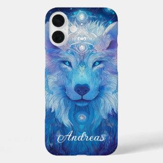 Wolf Magic Blue iPhone 16 Plus Case