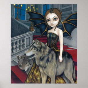 Wolf Manor gothic vampire fairy Art Print
