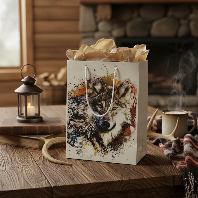 Wolf   medium gift bag (Creator Uploaded)