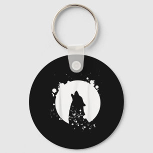 Wolf Men Silhouette Animal Motif Environmental Keychain