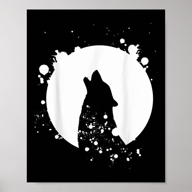 Wolf Men Silhouette Animal Motif Environmental Poster (Front)