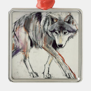 Wolf Metal Ornament