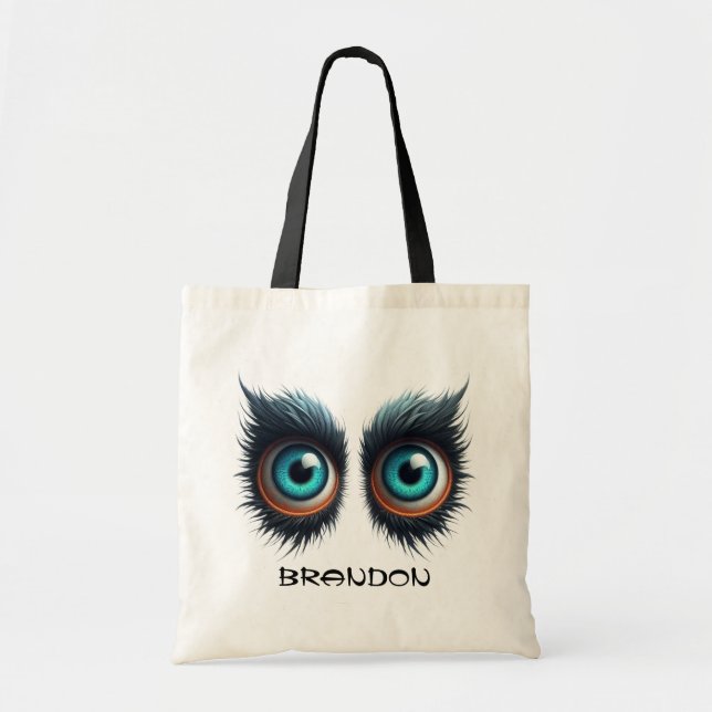 Wolf Monster Eyes Customize Candy Tote Bag (Front)