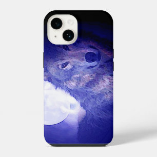 Wolf, Moon & Blue Night iPhone 14 Case