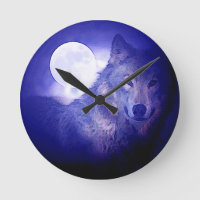 Wolf, Moon & Blue Night