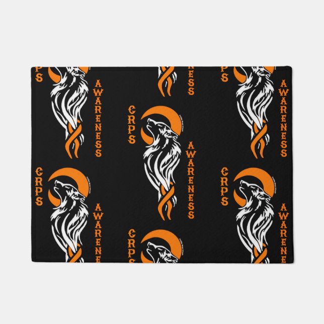 WOLF/MOON...CRPS DOORMAT (Front)