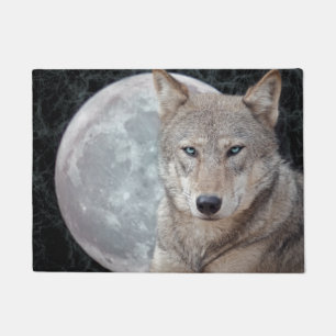 Wolf Moon Door Mat