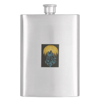 Wolf Moon Hip Flask